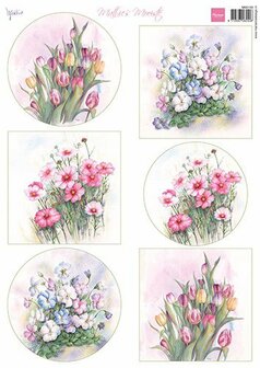 MB0193 Marianne Design Decoupage Mattie's Mooiste - Voorjaars bloemen A4