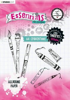 Studio Light Allround Paper pad Watercolor 300 gr Essentials nr.1 PAPERBM01 A4 (03-21)