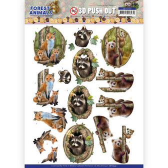 SB10535 3D Push Out - Amy Design  Forest Animals - Fox