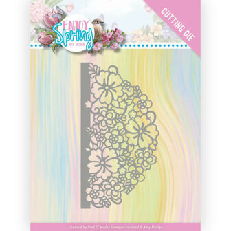 ADD10239 Dies - Amy Design - Enjoy Spring - Half Flower Circle