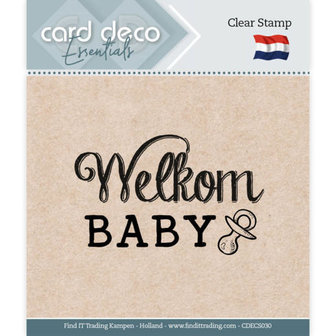 CDECS030 Card Deco Essentials - Clear Stamps - Welkom Baby