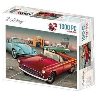 ADPZ1016 Jigsaw puzzel 1000 pc - Amy Design - Vintage Cars