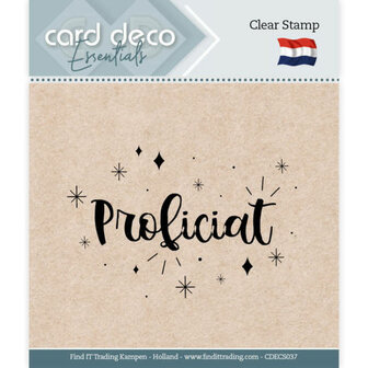 CDECS037 Card Deco Essentials - Clear Stamps - Proficiat