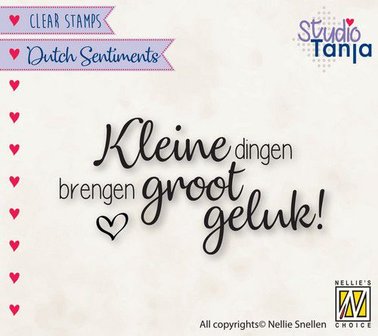 SENC015 Nellies Choice Clearstempel Sentiments - Kleine dingen (NL) 63x33mm