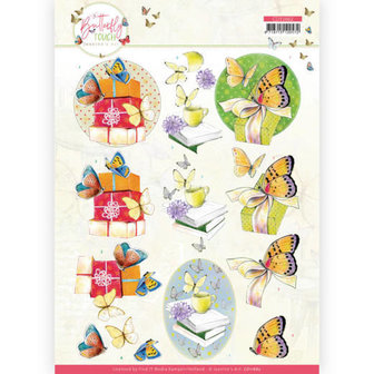 CD11662 3D Cutting Sheet - Jeanine&#039;s Art - Butterfly Touch - Yellow Butterfly