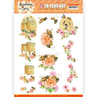 SB10560 3D Push Out - Jeanine&#039;s Art - Humming Bees - Beehive