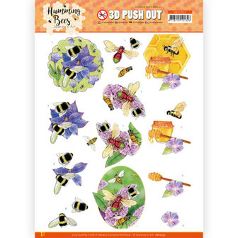 SB10557 3D Push Out - Jeanine&#039;s Art - Humming Bees - Honey