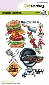 CraftEmotions clearstamps A6 - Barbecue party Carla Creaties (06-21)