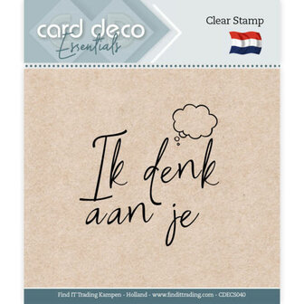 CDECS040 Card Deco Essentials - Clear Stamps - Ik denk aan je