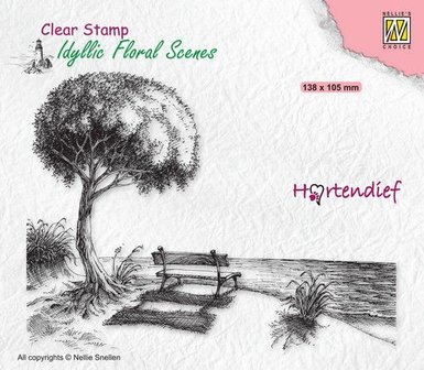 IFS041 Nellies Choice clearstamp - Idyllic Floral - Zeezicht 138x105mm