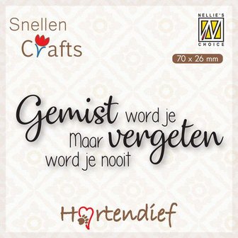 DTPCS005 Nellies Choice Clearstamp - Text (NL) - Dieren condoleance nr.5 70x26mm
