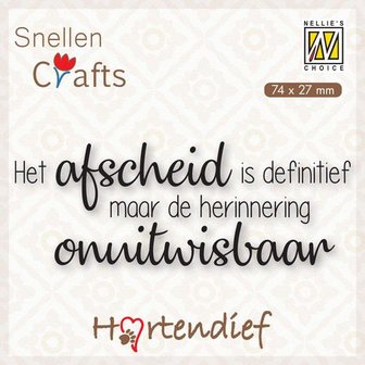 DTPCS004 Nellies Choice Clearstamp - Text (NL) - Dieren condoleance nr.4 74x27mm