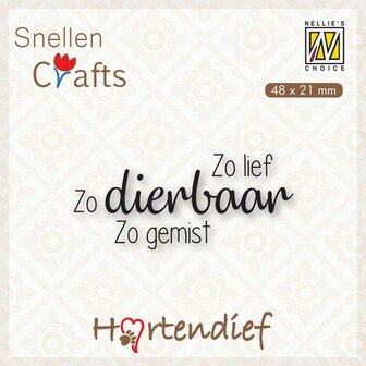 DTPCS001 Nellies Choice Clearstamp - Text (NL) - Dieren condoleance nr.1 48x21mm