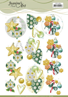 CD11584 3D Cutting Sheet - Jeanine&#039;s Art - Christmas Baubles