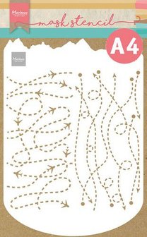 Marianne D Craft Stencil - Slimline Reizen PS8099 A4 (07-21)