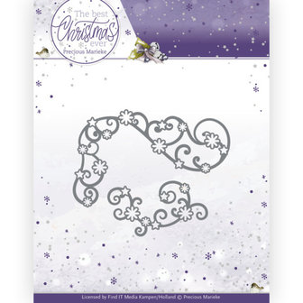 PM10212 Dies - Precious Marieke - The Best Christmas Ever - Star Swirls