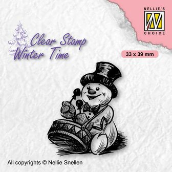 Nellie&#039;s Choice Clearstamp - Winter Time Sneeuwpop 3 WT007 33x39mm (08-21)