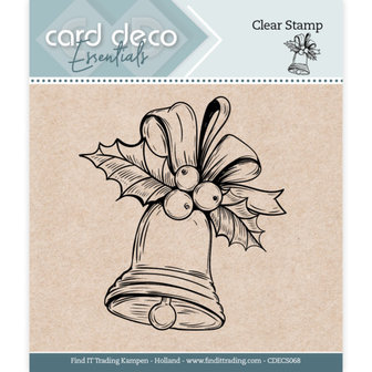 CDECS068 Card Deco Essentials - Clear Stamps - Christmas Bell