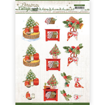 CD11722 3D Cutting Sheet - Jeanine&#039;s Art - Christmas Cottage - Christmas Decoration