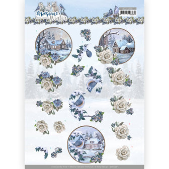 CD11738 3D Cutting Sheet - Amy Design - Awesome Winter - Winter Village