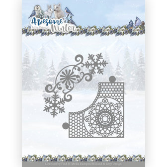 ADD10258 Dies - Amy Design - Awesome Winter - Winter Lace Corner