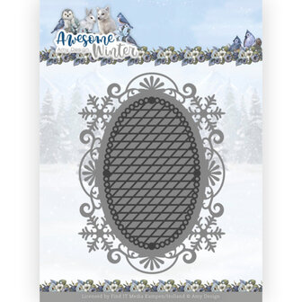 ADD10253 Dies - Amy Design - Awesome Winter - Winter Lace Oval