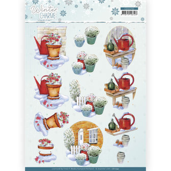 CD11742 3D Cutting Sheet - Jeanine&#039;s Art - Winter Charme - Watering Can