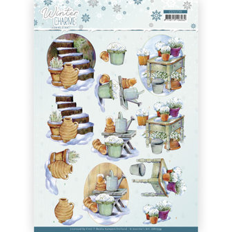 CD11739 3D Cutting Sheet - Jeanine&#039;s Art - Winter Charme - Stairs