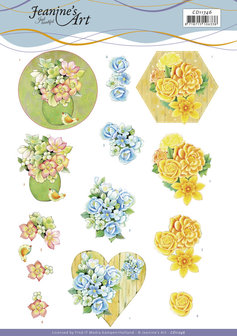 CD11746 3D Cutting Sheets - Jeanine&#039;s Art - Summer Flowers