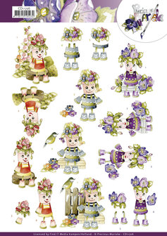 CD11726 3D Cutting Sheet - Precious Marieke - Flowerpot Friends