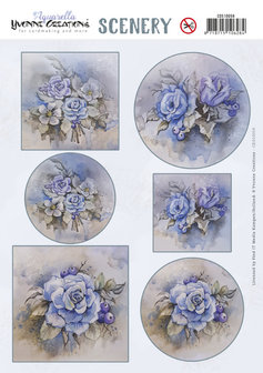 CDS10059 Scenery - Yvonne Creations - Aquarella - Winter flowers