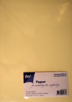 Joy! Crafts Linnen Karton - Creme 8099/0002 A5 24vel/230gr
