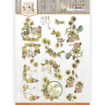 CD11758 3D Cutting Sheet - Precious Marieke - Cuddling on the Farm - Goose