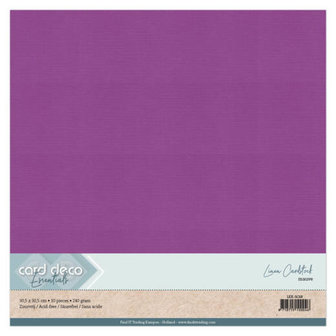LKK-SC68 Card Deco Linnenkarton - 30,5 x 30,5cm Scrap Mauve 10 vel 240 grs