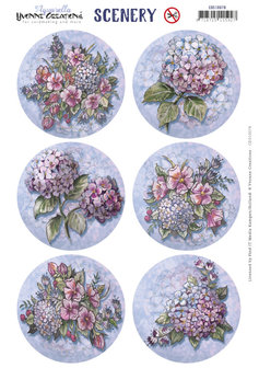 CDS10078 Scenery - Yvonne Creations Aquarella - Hydrangea&nbsp;Round
