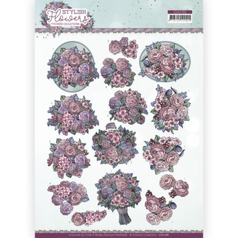 CD11781 3D Cutting Sheet - Yvonne Creations - Stylisch Flowers - Sweet Bouquet