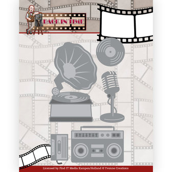 YCD10277 Dies - Yvonne Creations - Big Guys - Back in Time - Gramophone