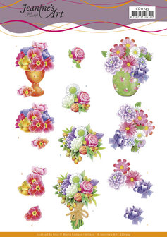 CD11745 3D Cutting Sheet - Jeanine&#039;s Art - Spring Flowers