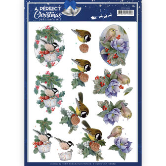 CD11831 3D Cutting Sheet - Jeanine&#039;s Art - A Perfect Christmas - Christmas Birds
