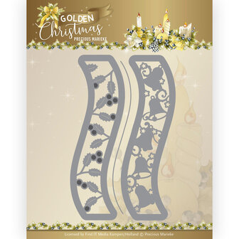 PM10238 Dies - Precious Marieke - Golden Christmas - Christmas Bell Border