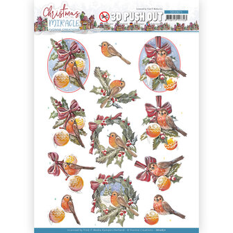 SB10671 3D Push Out - Yvonne Creations - Christmas Miracle - Bird