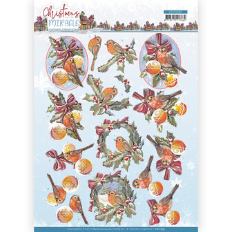 CD11835 3D Cutting Sheet - Yvonne Creations - Christmas Miracle - Bird