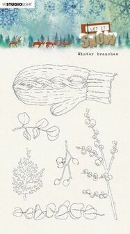 SL-LIS-STAMP263  Studio Light Clear stamp Let it snow nr.263 105x148mm
