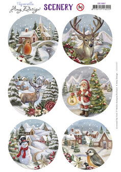 CDS10097 Scenery - Amy Design - From Santa with Love - Christmas Bird Round