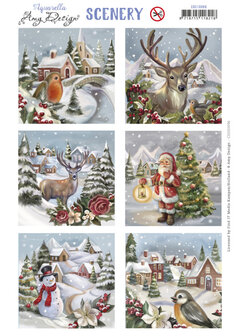 CDS10096 Scenery - Amy Design - From Santa with Love - Christmas Bird Square