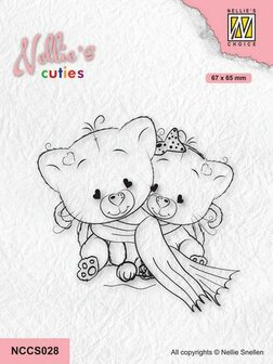 Nellie&#039;s Choice Clearstempel - Cuties Beertjes NCCS028 67x65mm (08-22)