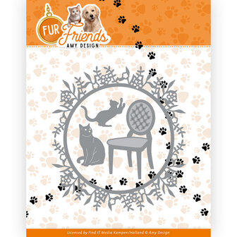 ADD10284 Dies - Amy Design &ndash; Fur Friends - Cat Circle