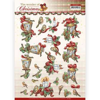 CD11857 3D Cutting Sheet - Yvonne Creations - The Wonder of Christmas - Wonderful Candles