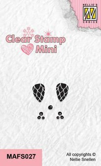 Nellie&#039;s Choice Clear Stamp mini Dennenappels MAFS027 14x31mm (11-22)