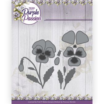 PM10247 Dies - Precious Marieke - Purple Passion - Pansie Passion